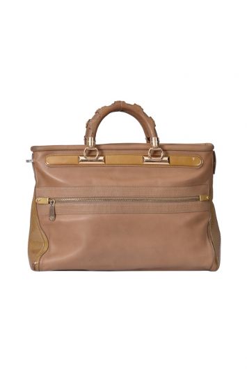 Versace Beige Braided Satchel Bag