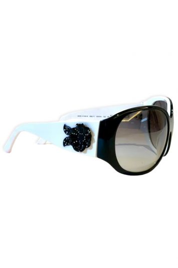 VERSACE BLACK/WHITE WOMEN DIAMANTE SUNGLASSES