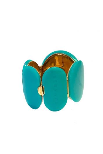 VERSACE GREEN EMBELLISHED BRACELET