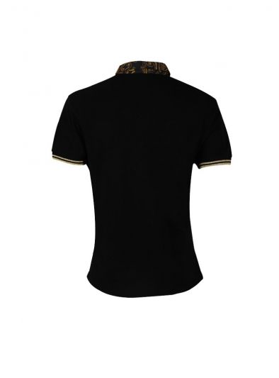 VERSACE JEANS COUTURE BLACK PRINTED T SHIRT