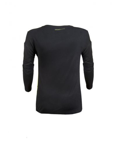 VERSACE JEANS COUTURE BLACK PRINTED TOP