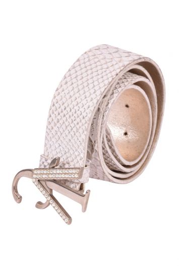 Versace Jeans Couture Faux Snakeskin Belt