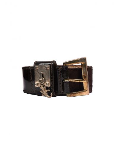 VERSACE JEANS COUTURE (VJC) BROWN MONOGRAM VJC BELT