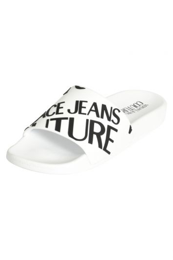 Versace Jeans Couture White Sliders