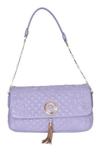 Versace Lilac Leather Vanitas Flap Bag