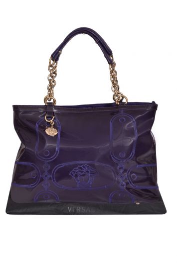 Versace Medusa Patent Leather Tote Bag
