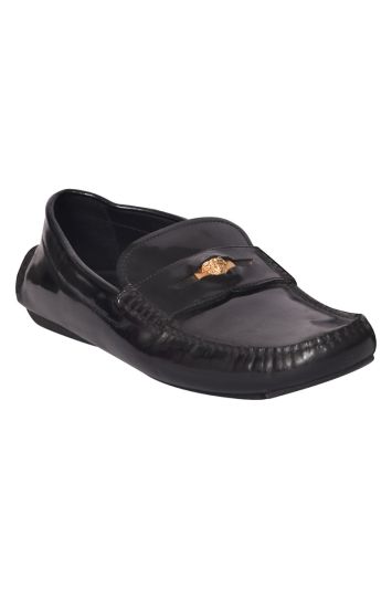 Versace Medusa Penny Loafers