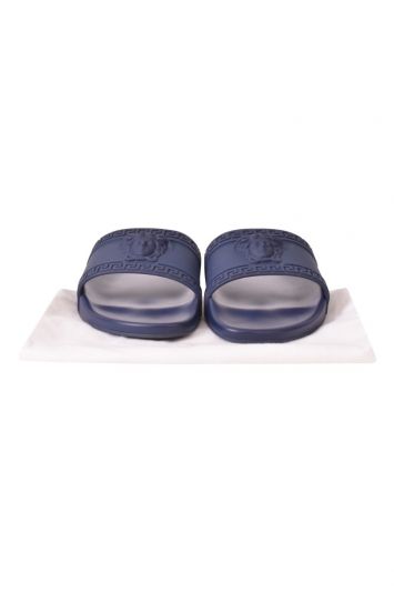 Versace leather slides best sale