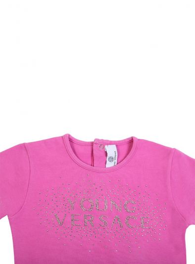 YOUNG VERSACE HOT PINK CRYSTAL TOP