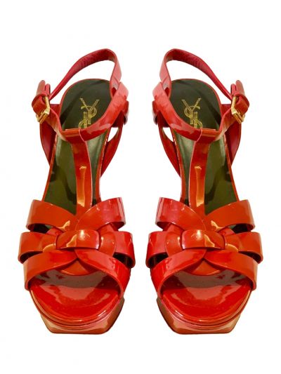 YSL PATENT LEATHER TRIBUTE HEELS