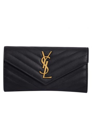 Yves Saint Laurent Cassandre Matelasse Flap Wallet