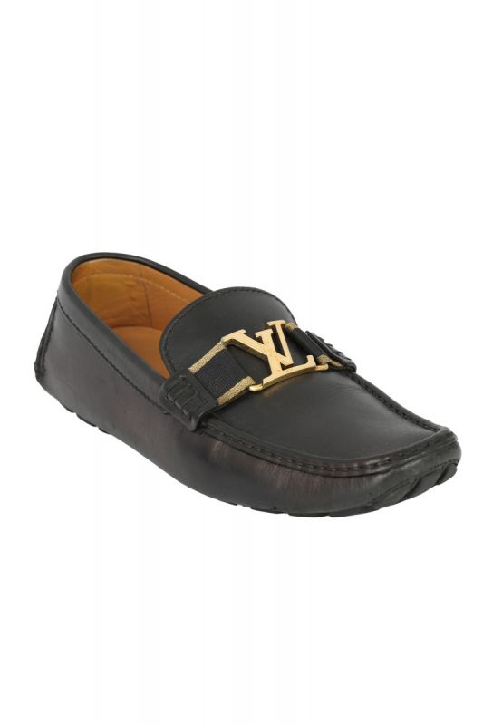 LOUIS VUITTON SIZE EU - 39 GOLDEN MOCCASIN BRLOAFERS