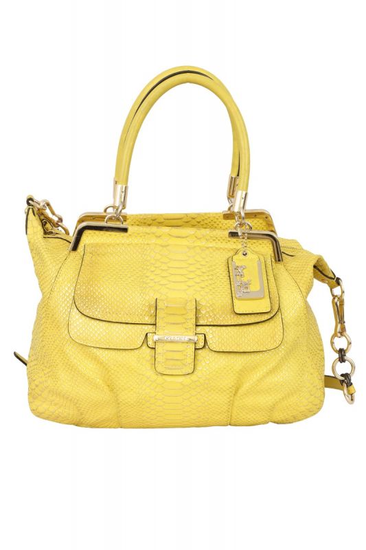 COACH YELLOW  MADISON PINNACLE ABBY HANDBAG