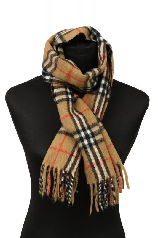 BURBERRY  BROWN VINTAGE CHECK SCARF