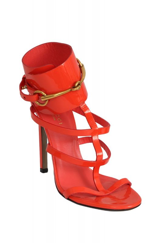 GUCCI SIZE-37 URSULA HORSEBIT ANKLE-STRAP SANDALS