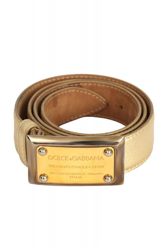 DOLCE & GABBANA SIZE- 75 CM/30 INCH GOLD WOMEN’S BELT