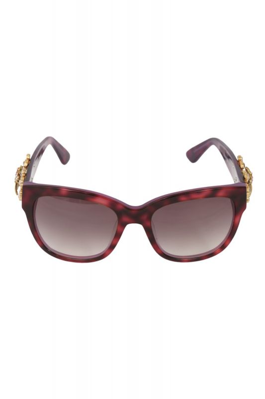 DOLCE AND GABBANA FLORAL EMBELLISHMENT SUNGLASSES
