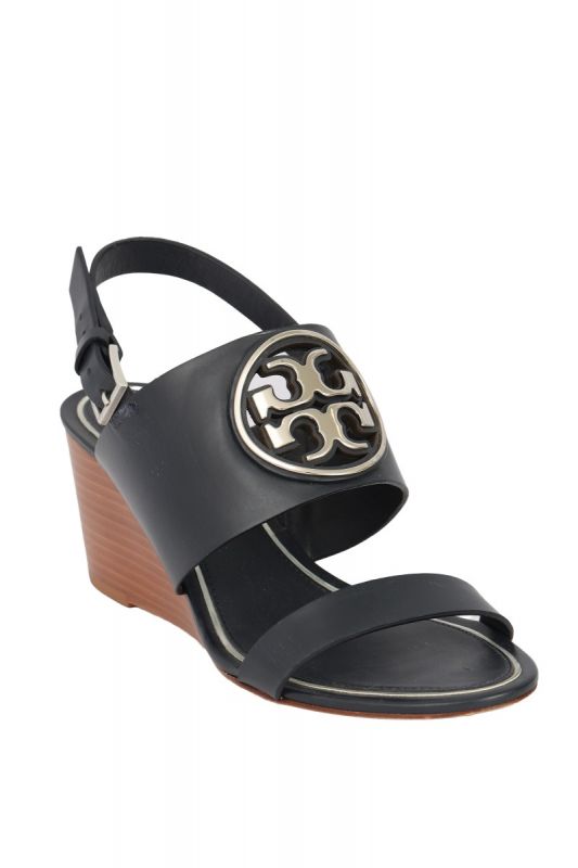 TORY BURCH SIZE6.5/ EU 39  METAL MILLER WEDGES 
