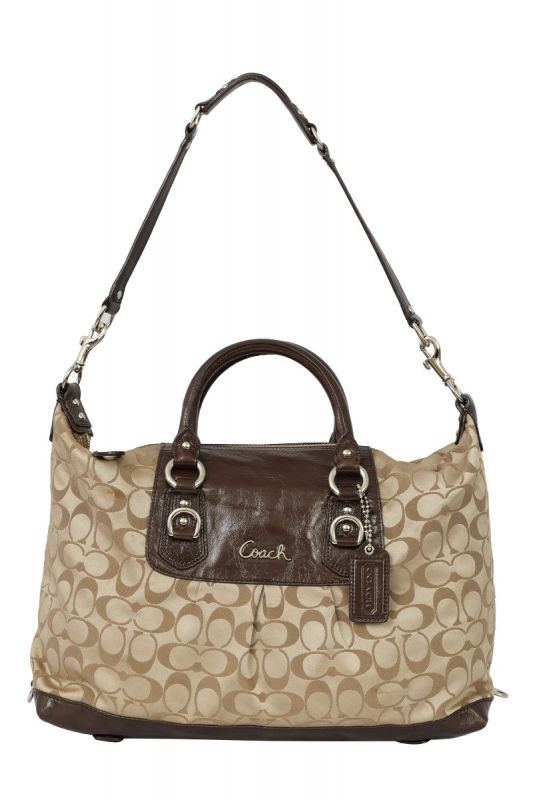 COACH ASHLEY SIGNATURE SATCHEL BAG  