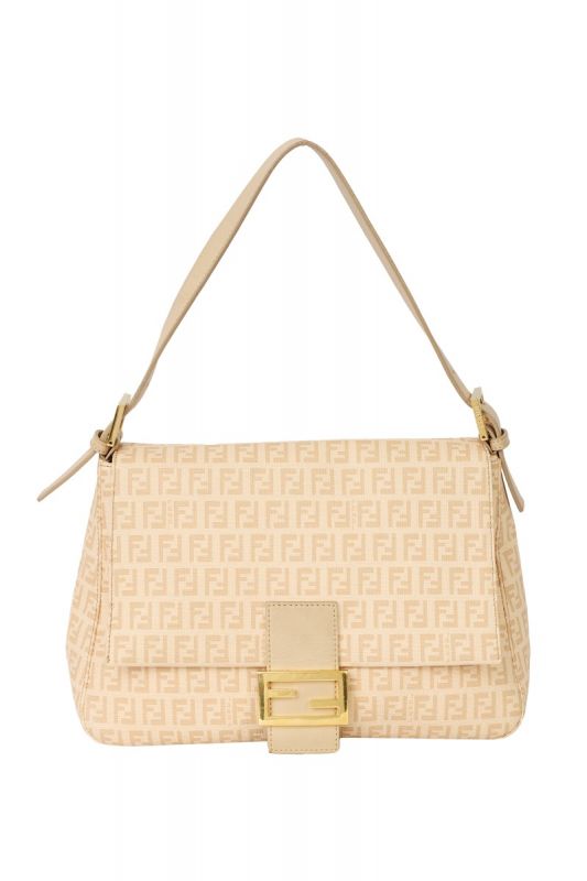 FENDI ZUCCHINO MAMA FOREVER BAGGUETTE FLAP SHOULDER BAG
