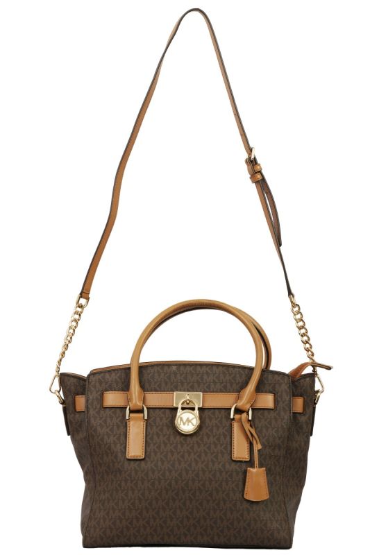 MICHAEL KORS HAMILTON LOGO SATCHEL BAG
