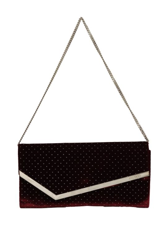 JIMMY CHOO EMMIE VELVET CLUTCH 