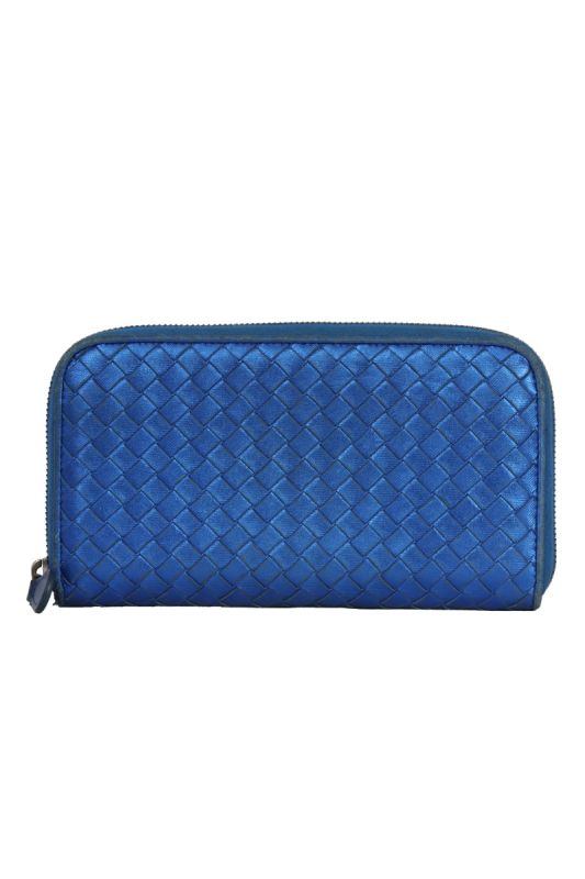  BOTTEGA VENETA INTRECCIATO LEATHER ZIP 
