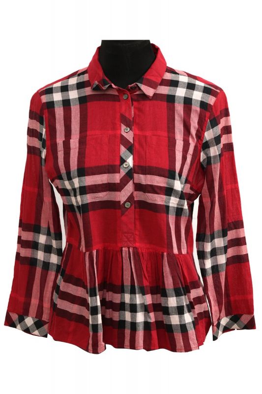 BURBERRY SIZE- M BRIT NOVA CHECKED TOP