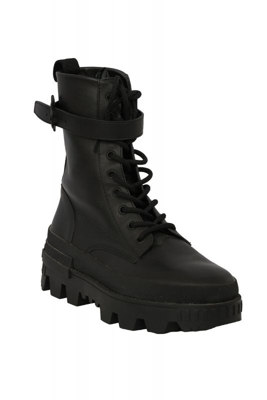 MONCLER SIZE- EU 38 CALF LEATHER LACE UP BOOTS