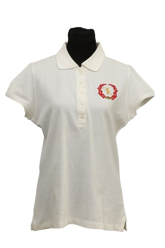 BILLIONAIRE SIZE-XL WHITE WOMEN’S POLO SHIRT