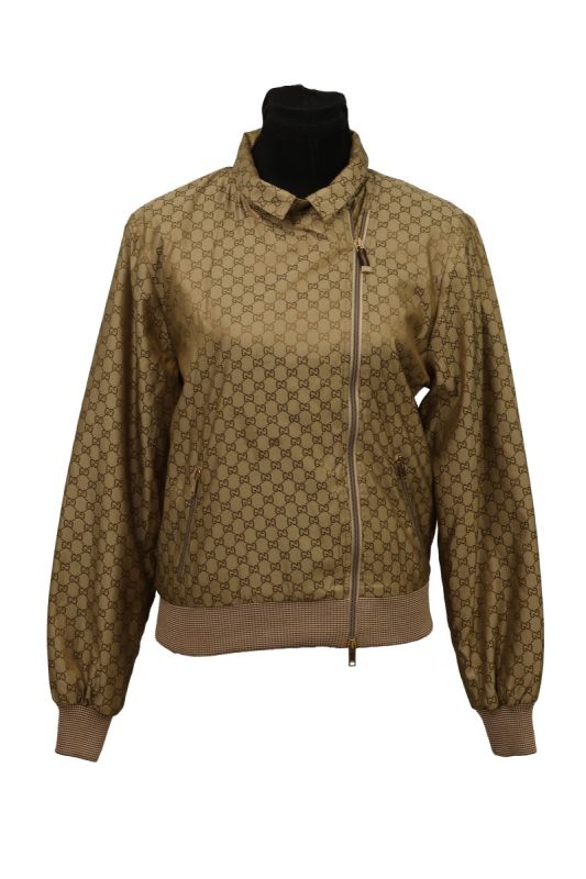 GUCCI SIZE-L MONOGRAM BOMBER JACKET