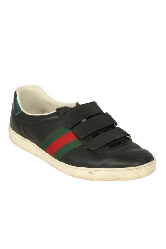 GUCCI SIZE-39 MEN’S ACE BLACK SNEAKERS 