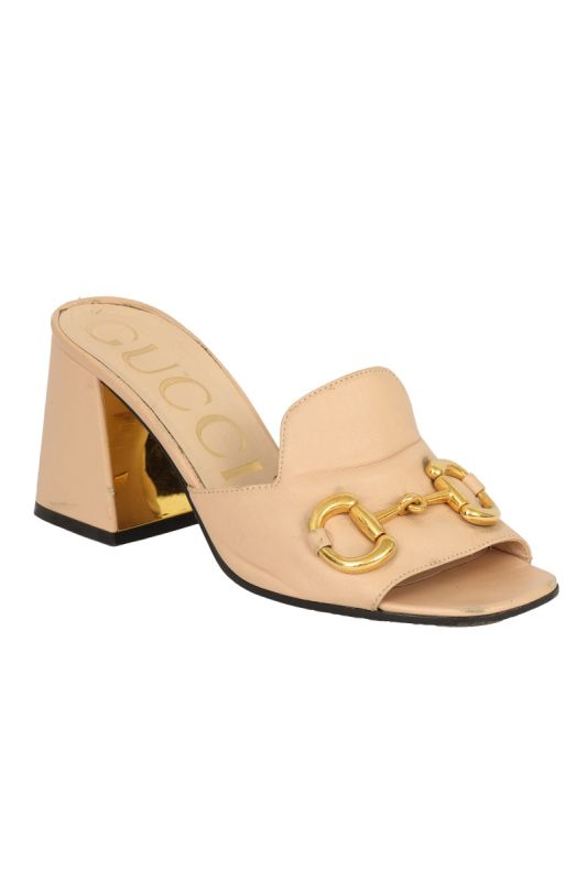 GUCCI SIZE-37 BEIGE HORSEBIT SANDALS