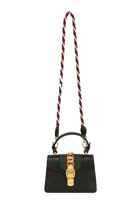 GUCCI MINI SYLVIE LEATHER SHOULDER BAG 