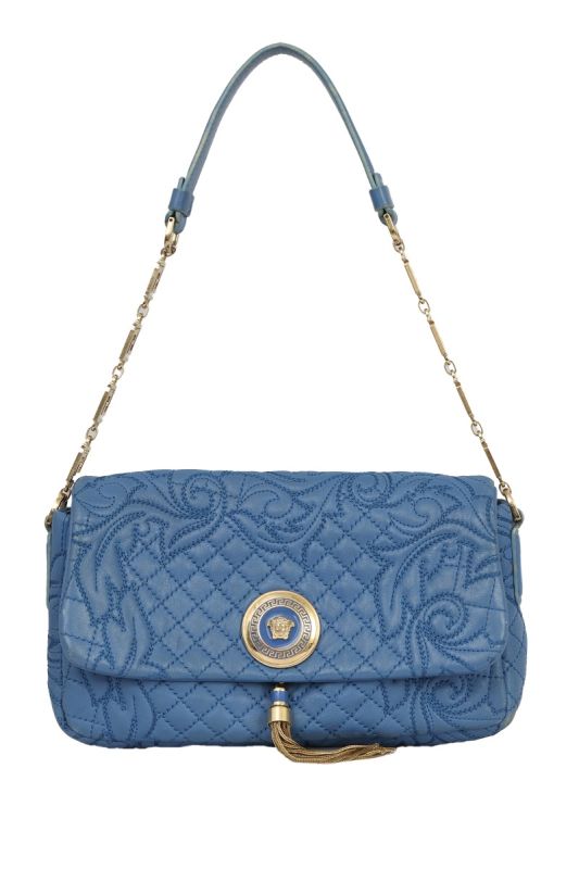 VERSACE NAPPA BAROCCO QUILTED CALLIOPE VANITAS SHOULDER BAG