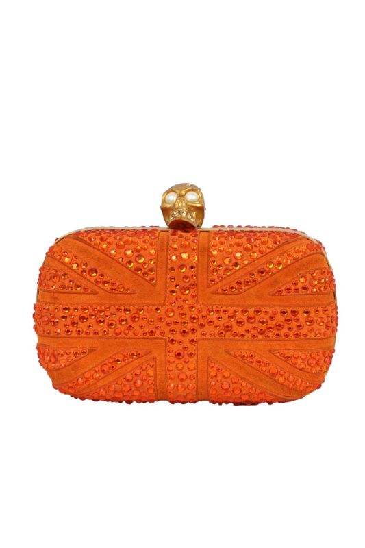 ALEXANDER MC QUEEN BRITANNIA SKULL BOX CLUTCH