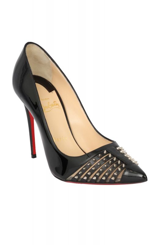 CHRISTIAN LOUBOUTIN SIZE- EU 36 BLACK BARETA 100 PUMPS