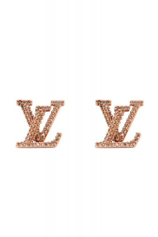 LOUIS VUITTON ICONIC GOLD BASE METAL STUD EARRINGS