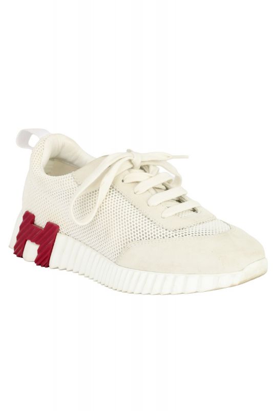 HERMES SIZE- EU 36 WHITE BOUNCING SNEAKERS