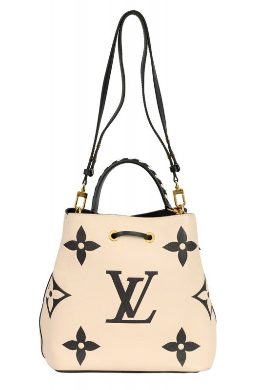 LOUIS VUITTON BEIGE EMPREINTE NEONOE MM LEATHER BAG