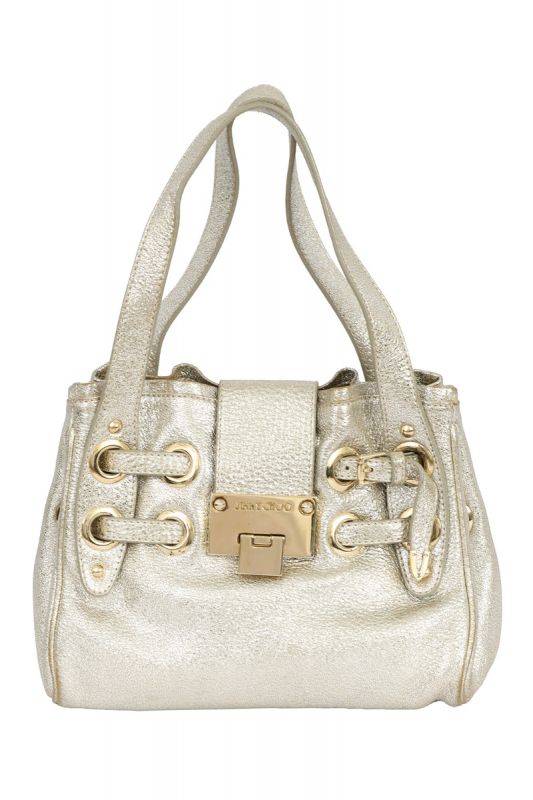 JIMMY CHOO CHAMPAGNE RAMONA SHOULDER BAG 