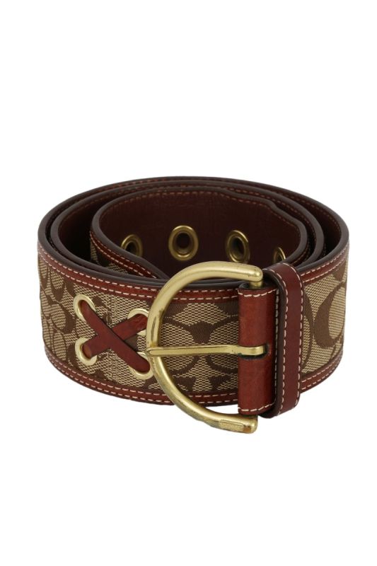 COACHSIZE: 81CM | 32 INCHES SIGNATURE BROWN MONOGRAM BELT