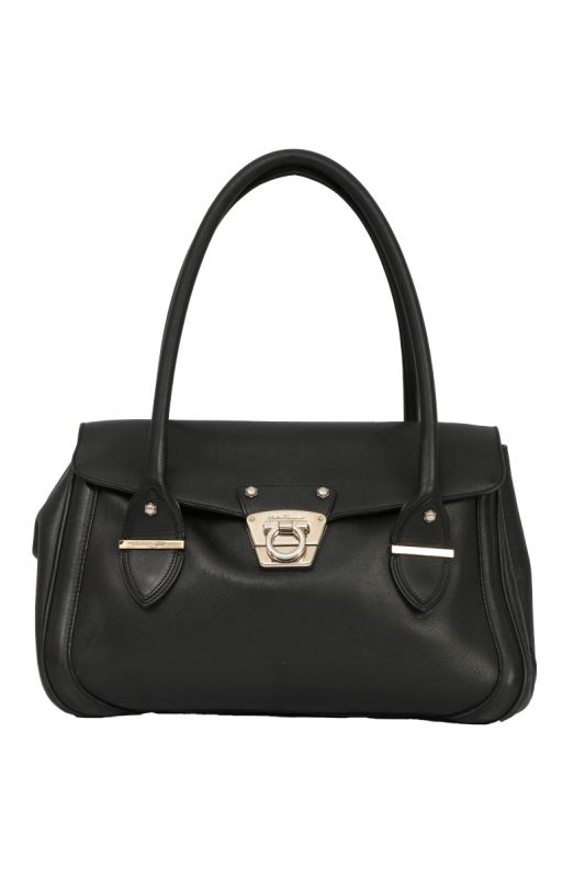 SALVATORE FERRAGAMO GANCINI SATCHEL HANDBAG