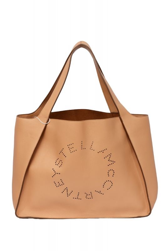 STELLA MC CARTNEY CAMEL ECO ALTER NAPPA EAST WEST PERFORATED 