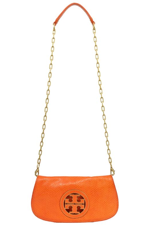 TORY BURCH ORANGE REVA CLUTCH 