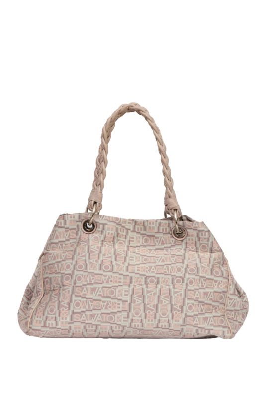 SALVATORE FERRAGAMO LILAC MONOGRAM SHOULDER BAG