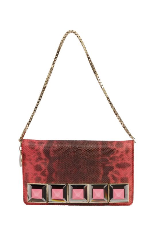 VERSACE EXOTIC LEATHER HANDBAG 
