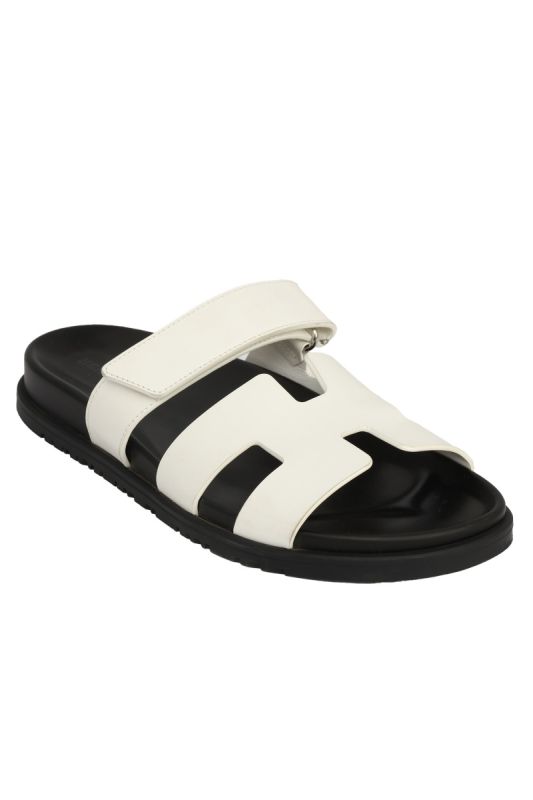 HERMES SIZE-40 WHITE CHYPRE SANDALS