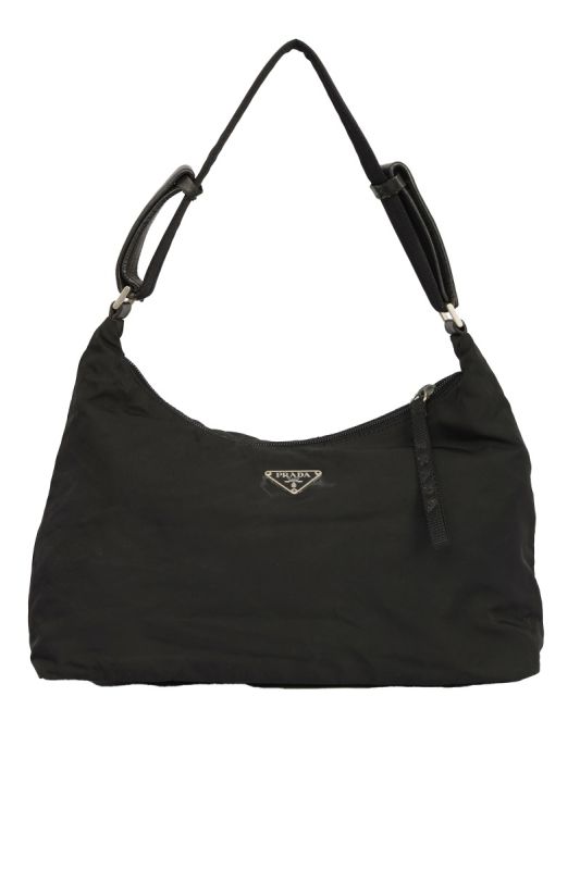 PRADA BLACK TESSUTO NYLON SHOULDER BAG