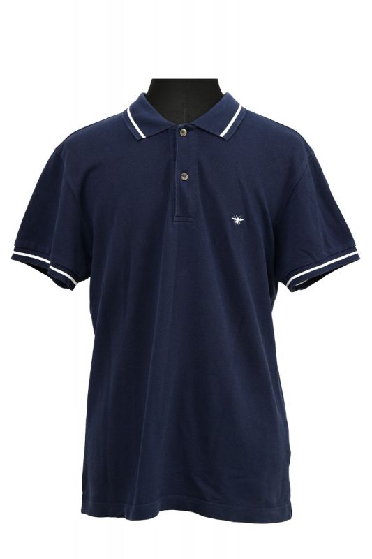 CHRISTIAN DIOR SIZE M POLO SHIRT WITH BEE EMBROIDERY